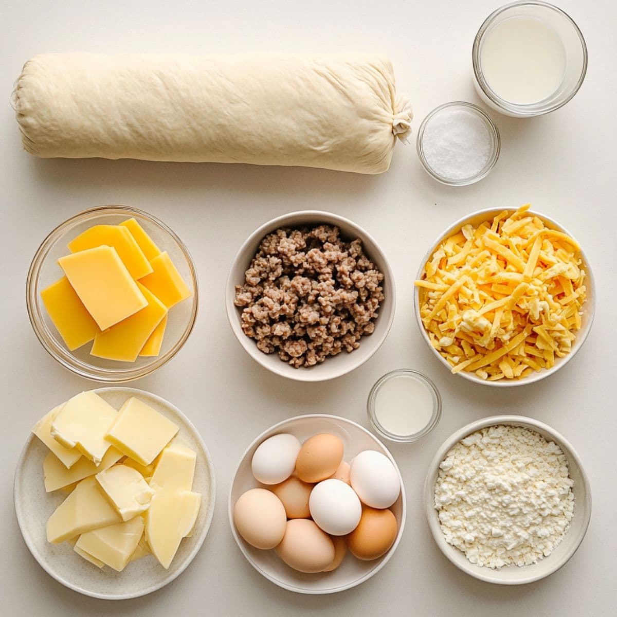 Breakfast pizza recipe ingredients