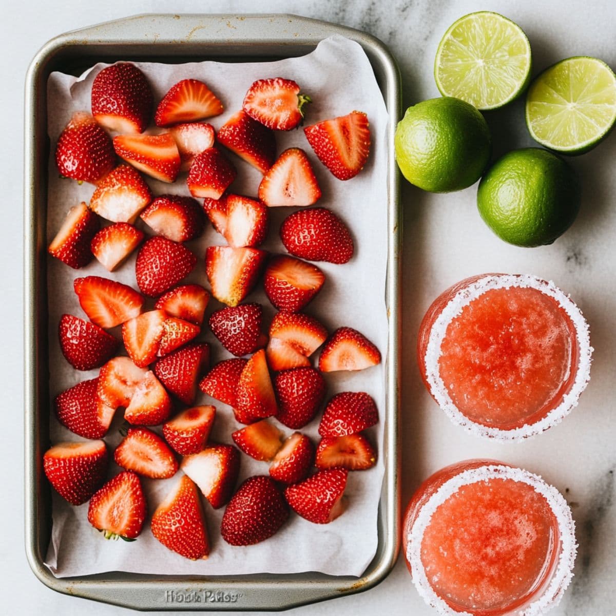 Prepare Strawberries and Glasses