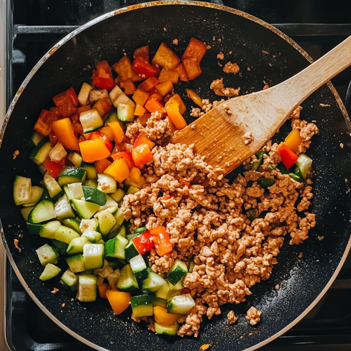 add vegetables and mix