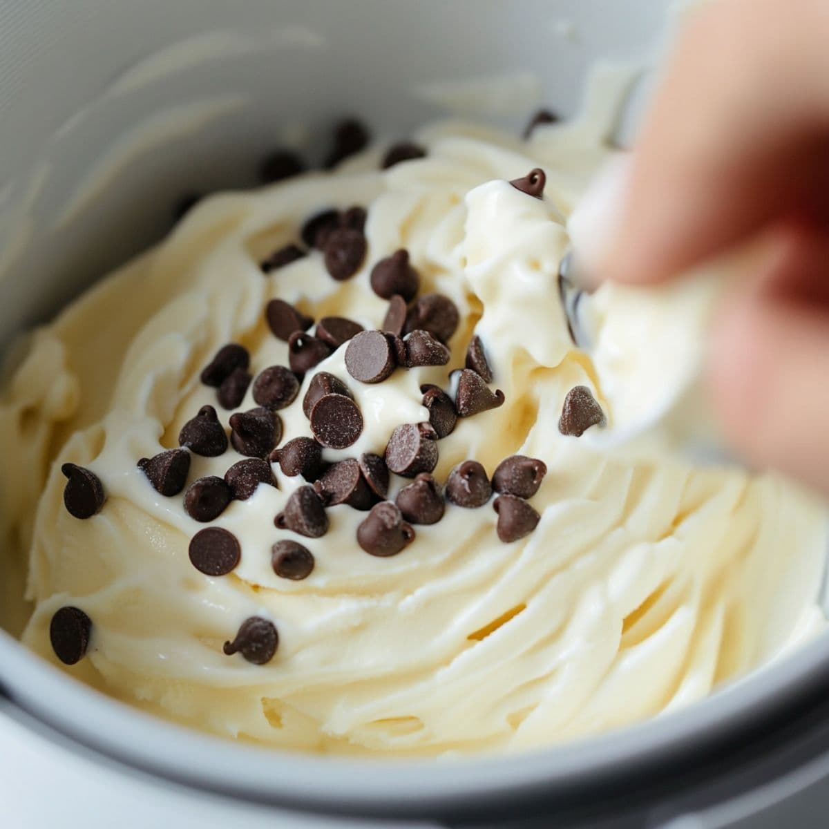churn in ice cream maker