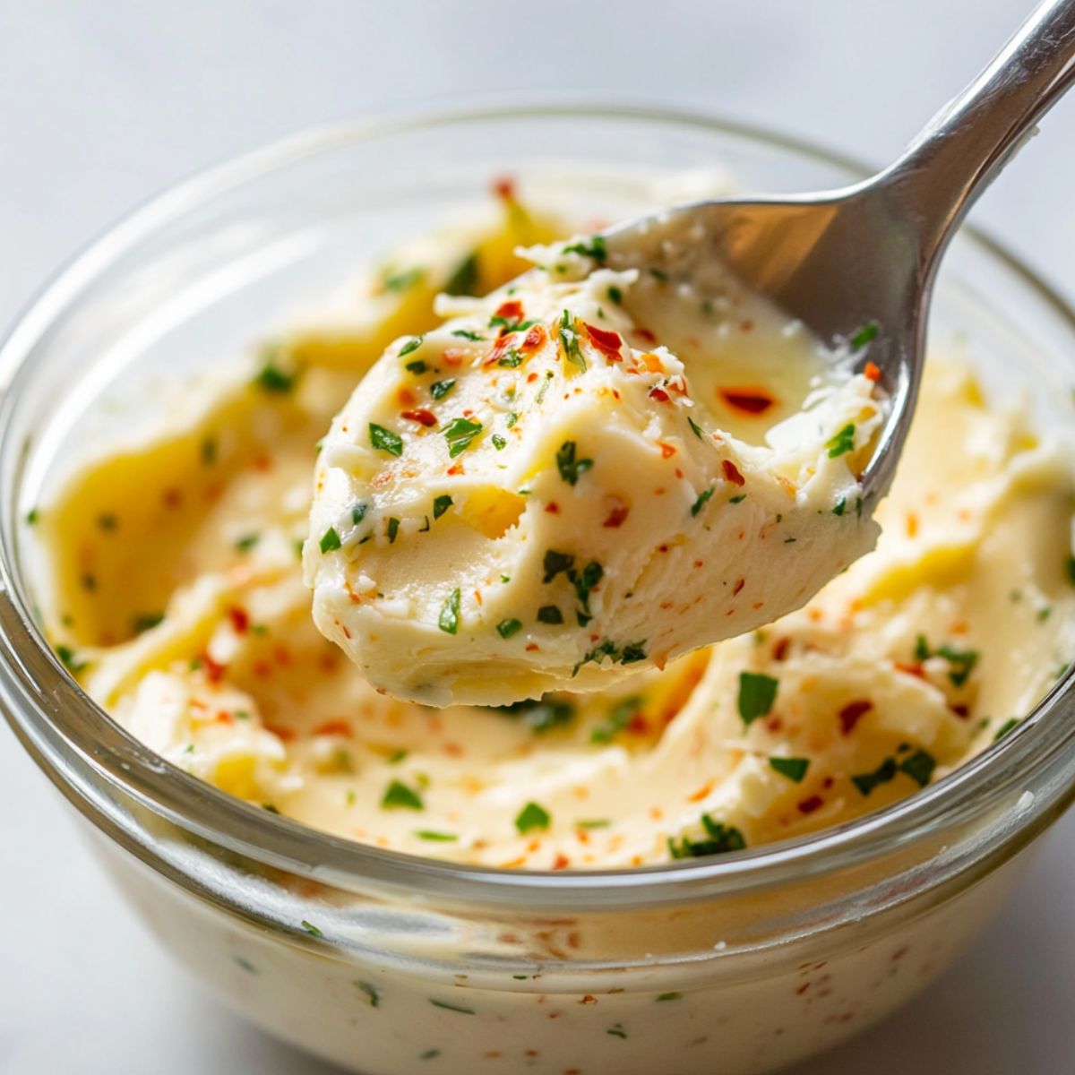 Finished cowboy butter recipe ready for storage or serving