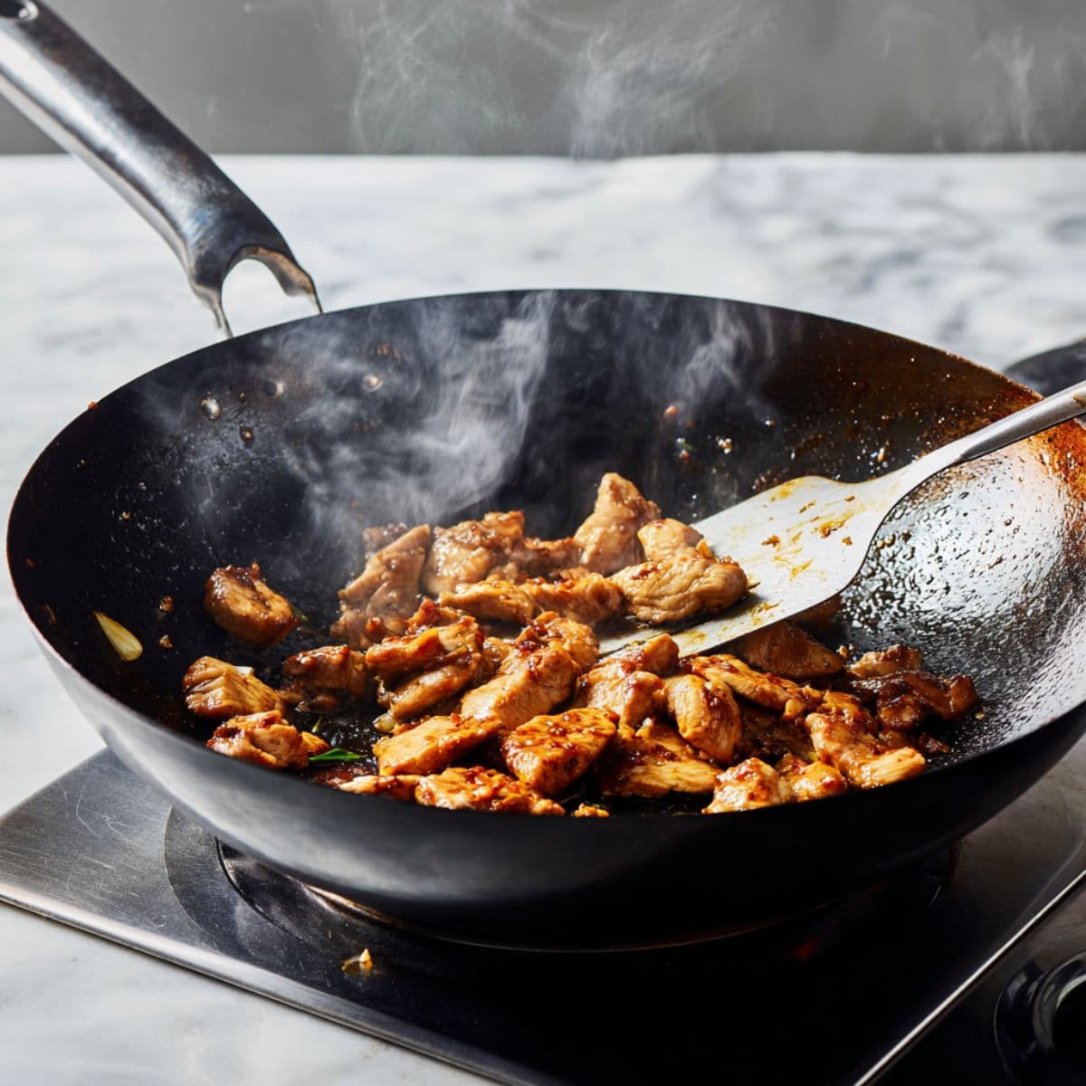 get the wok smoking hot for phat si-io recipe with garlic and protein sizzling in oil