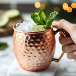 the perfect sip of your kentucky mule recipe showing balance of bourbon, lime, and ginger