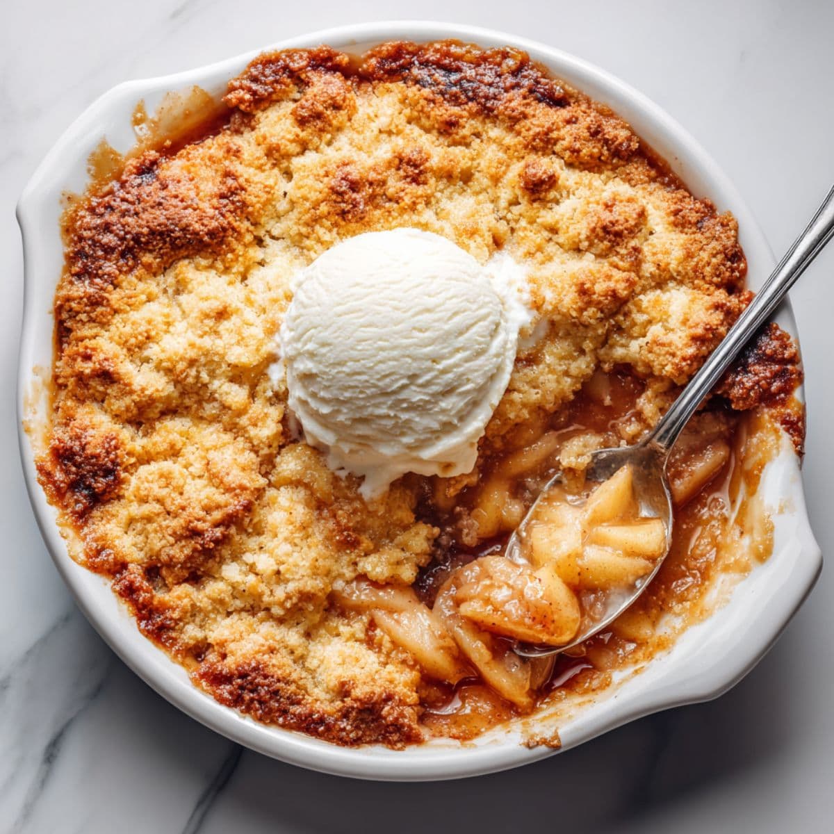 don’t burn your mouth for apple cobbler recipe served warm with golden topping and bubbling fruit