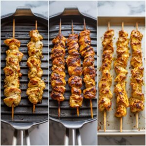 cook ranch garlic parmesan chicken skewers