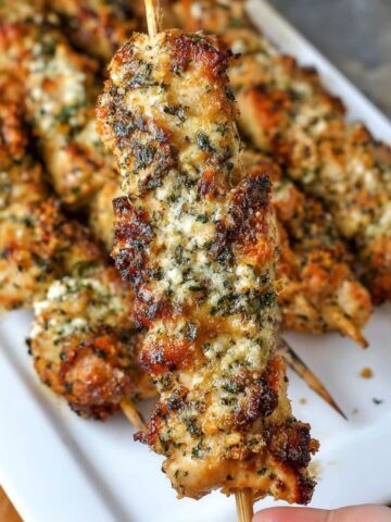 ranch garlic parmesan chicken skewers recipe