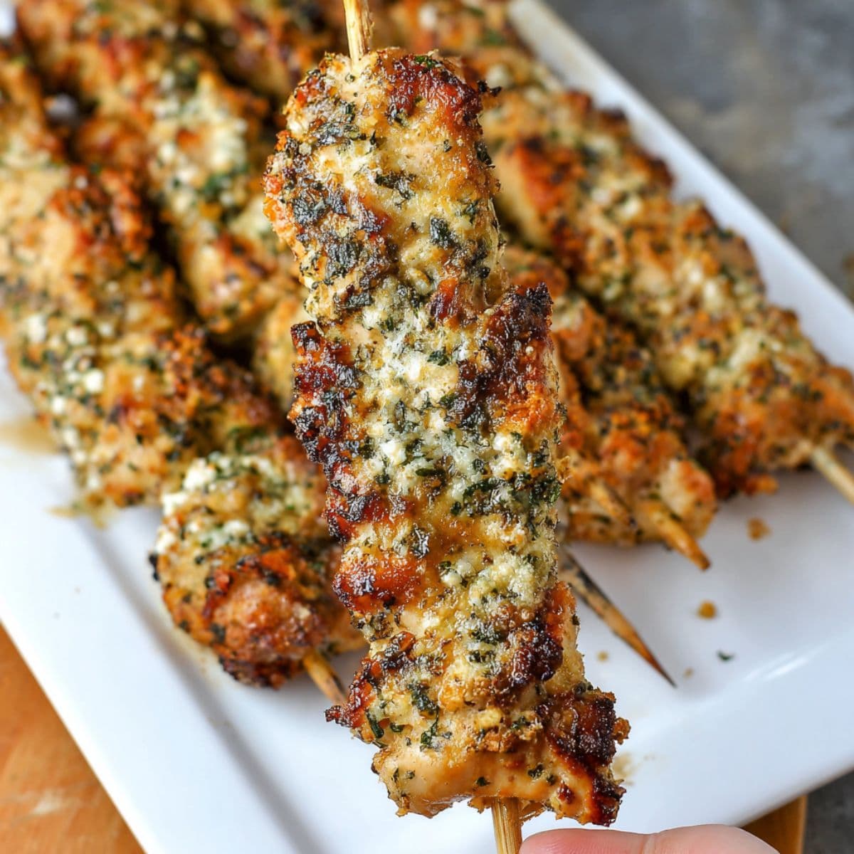 ranch garlic parmesan chicken skewers recipe