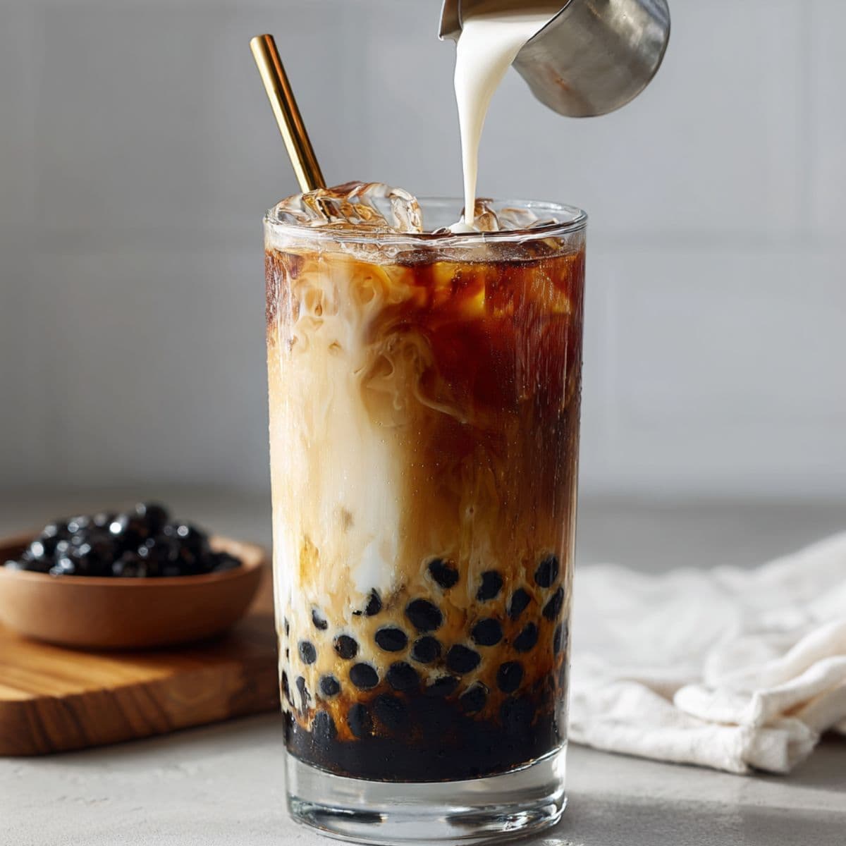 boba tea recipe assembly step