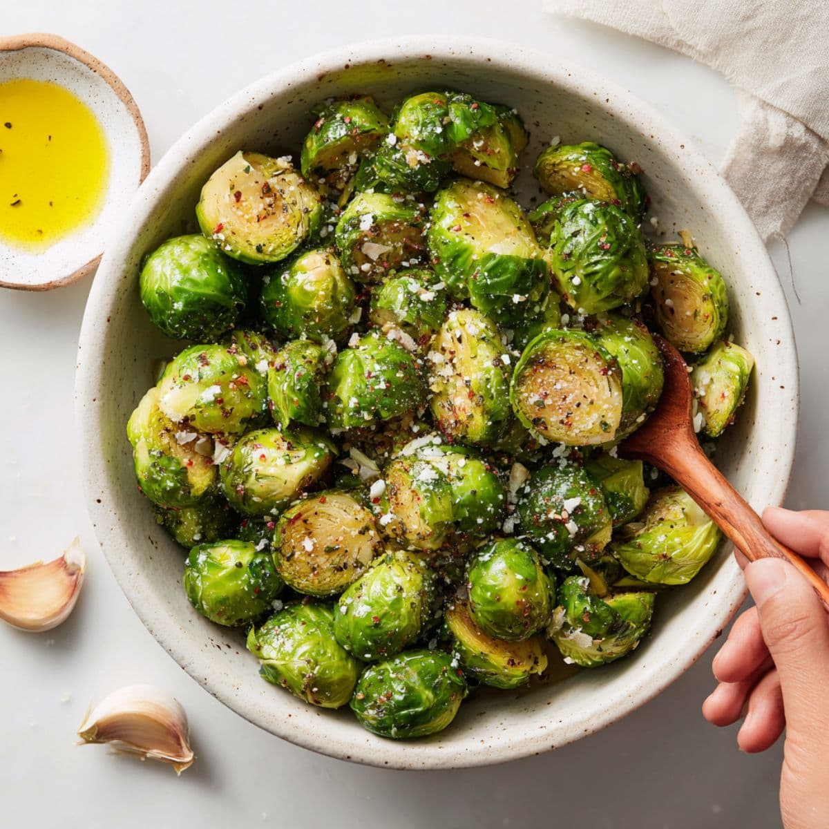 brussels sprout recipe roasting step