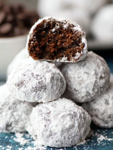 chocolate snowball cookies