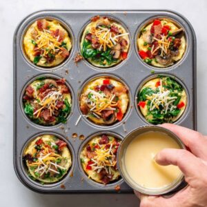 egg bites muffin tin recipe filling and toppings