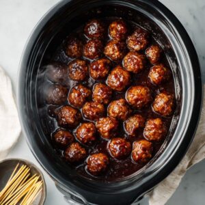 grape jelly meatballs recipe serving step