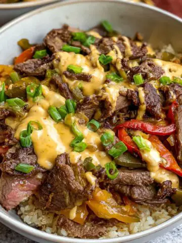philly cheesesteak bowl recipe