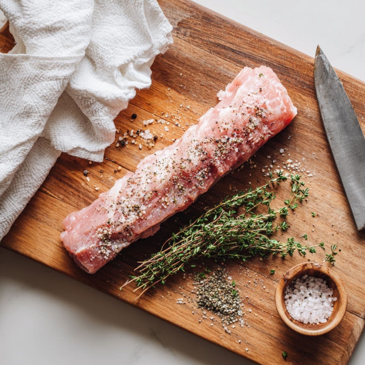 pork tenderloin recipe prep step