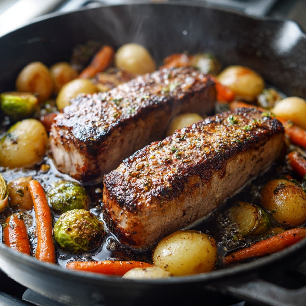 pork tenderloin recipe searing step