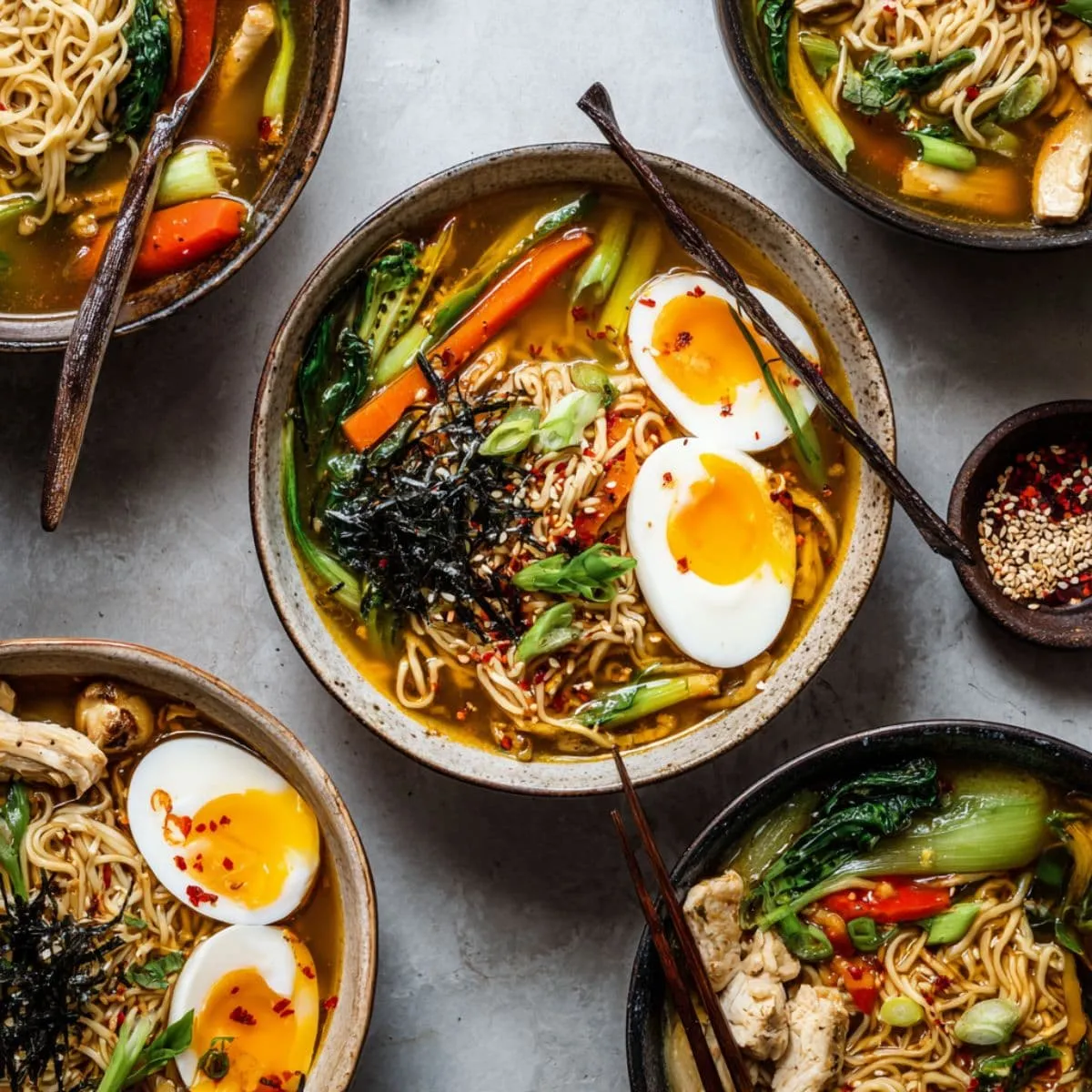 ramen noodles recipe assembly step