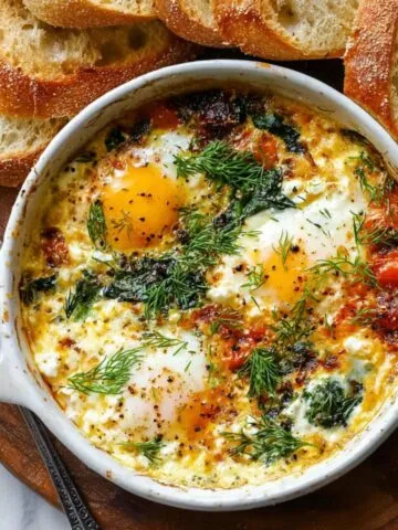 baked feta eggs