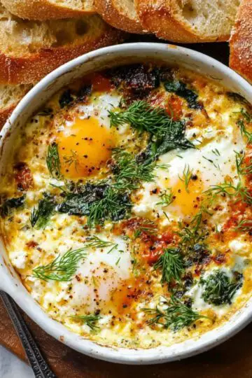 baked feta eggs