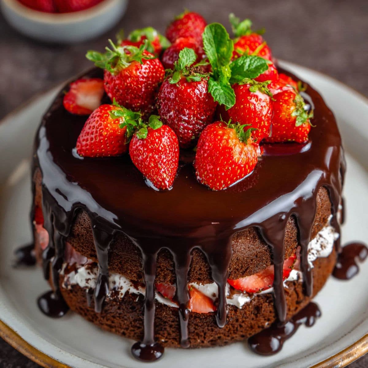 chocolate strawberry cake