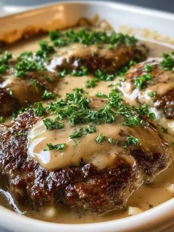 amish hamburger steak bake