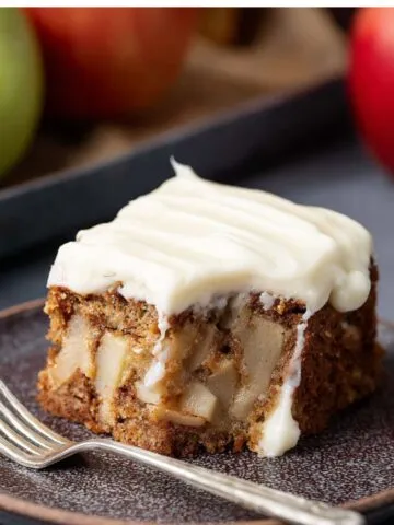 apple cake with dreamy cream cheese frosting