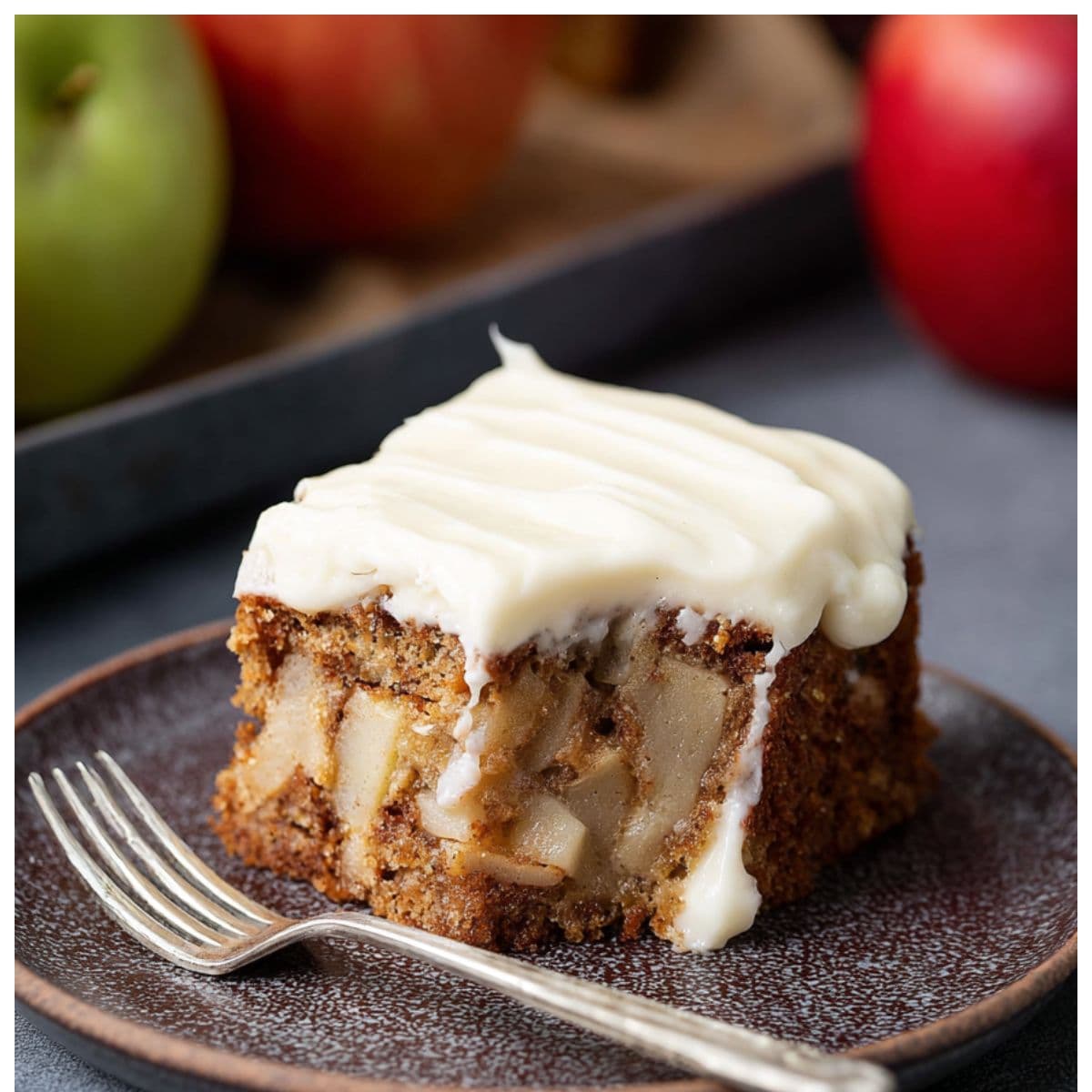 apple cake with dreamy cream cheese frosting