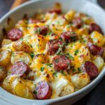 cheesy ranch potatoes and smoked sausage