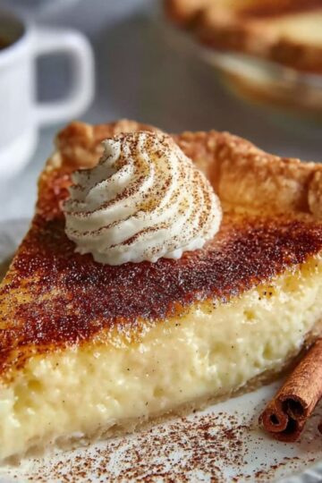 cinnamon vanilla custard pie