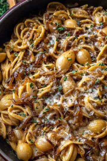 french onion pasta