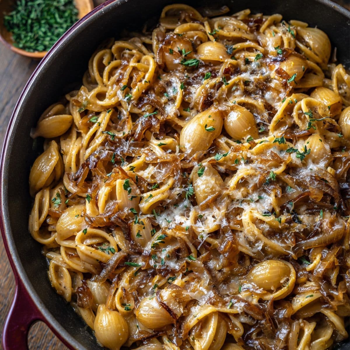 french onion pasta