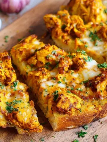 tandoori chicken garlic bread