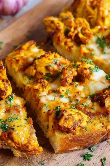 tandoori chicken garlic bread