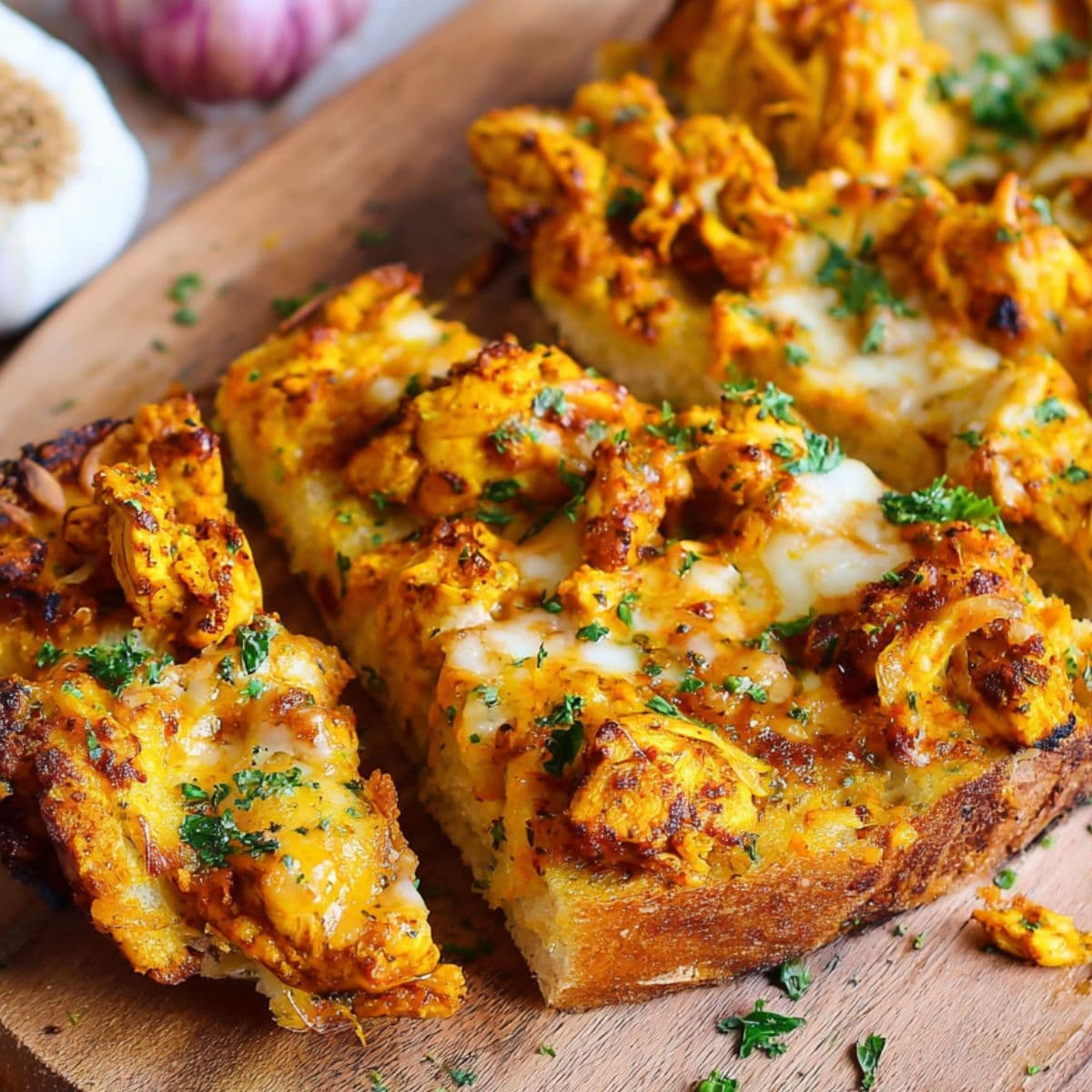 tandoori chicken garlic bread