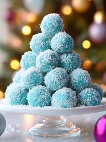 blue christmas truffles