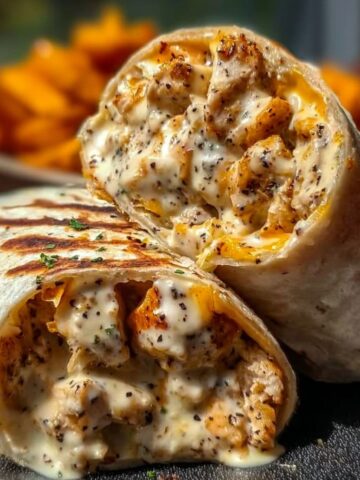 cheesy garlic chicken wrap