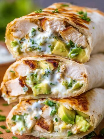 chicken avocado ranch burritos