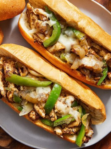chicken philly cheese steaks