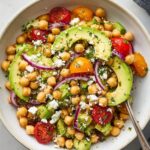chickpea feta avocado salad
