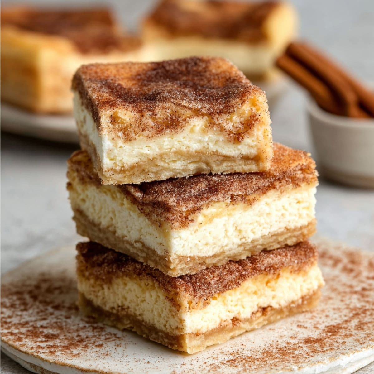 churro cheesecake bars
