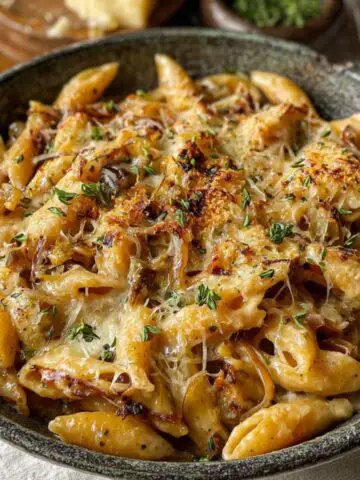 french onion soup pasta