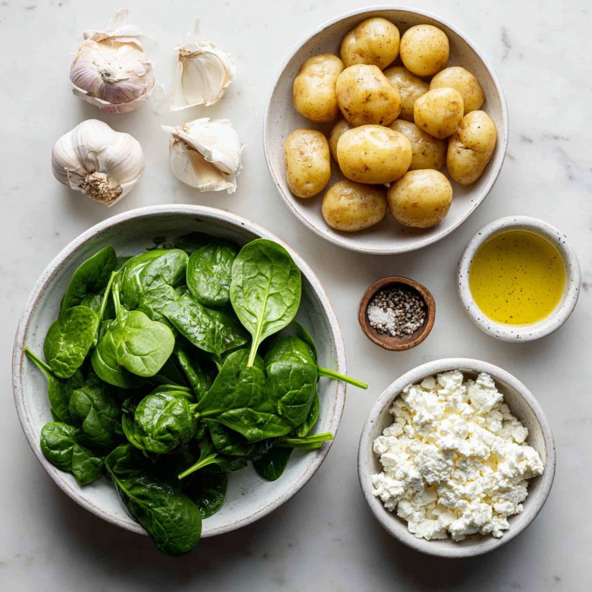 gnocchi with spinach and feta ingredients