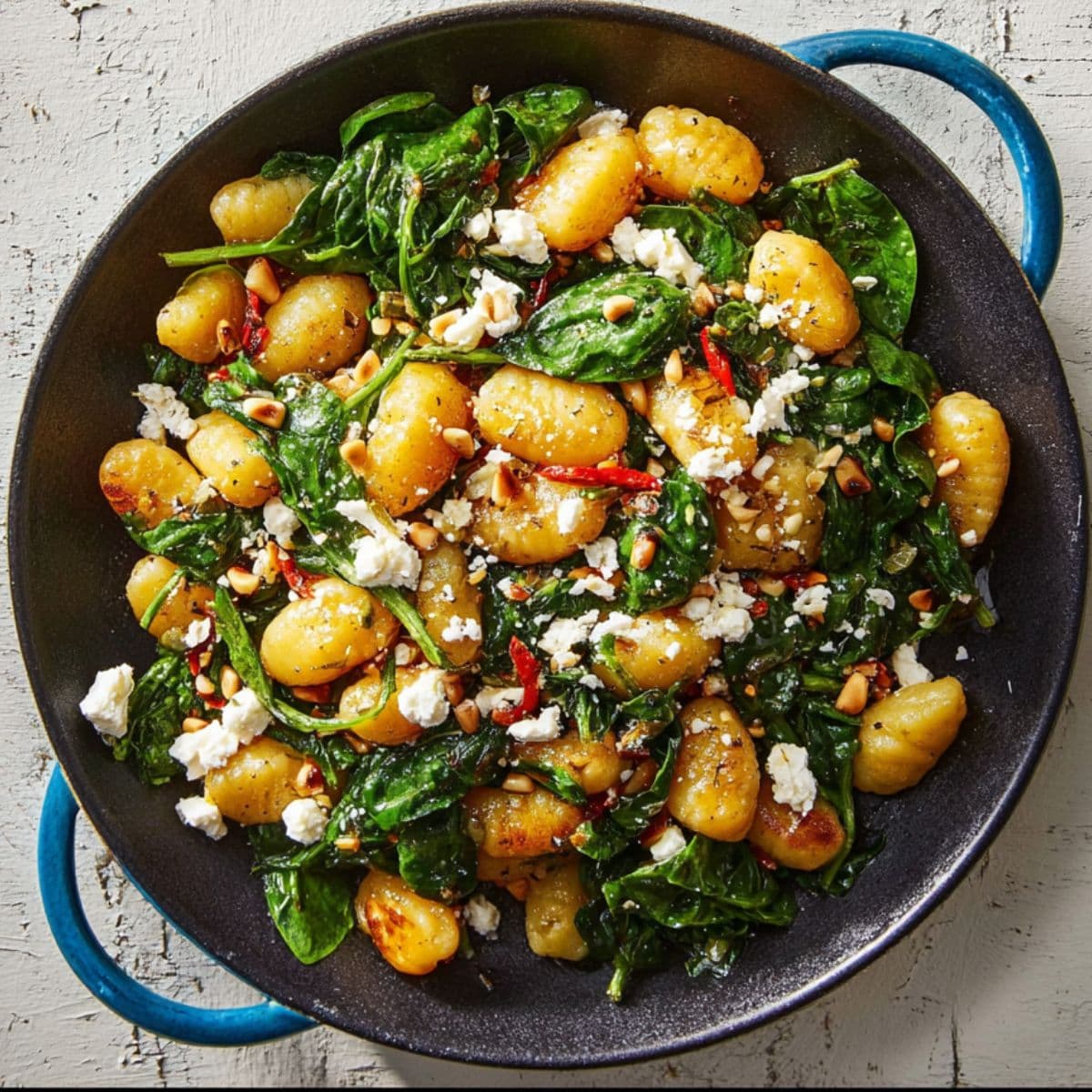 gnocchi with spinach and feta