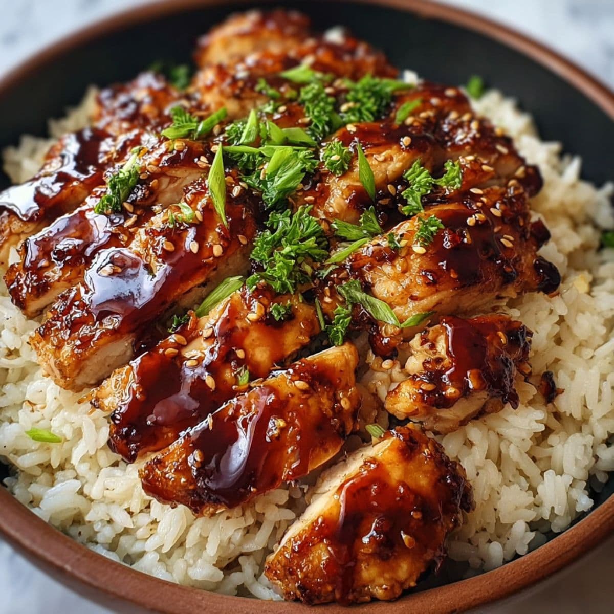 Honey BBQ Chicken Rice