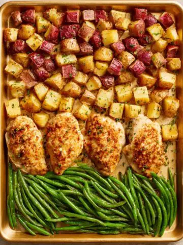 parmesan crusted chicken sheet pan dinner
