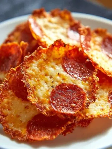 pepperoni and cheese crisps