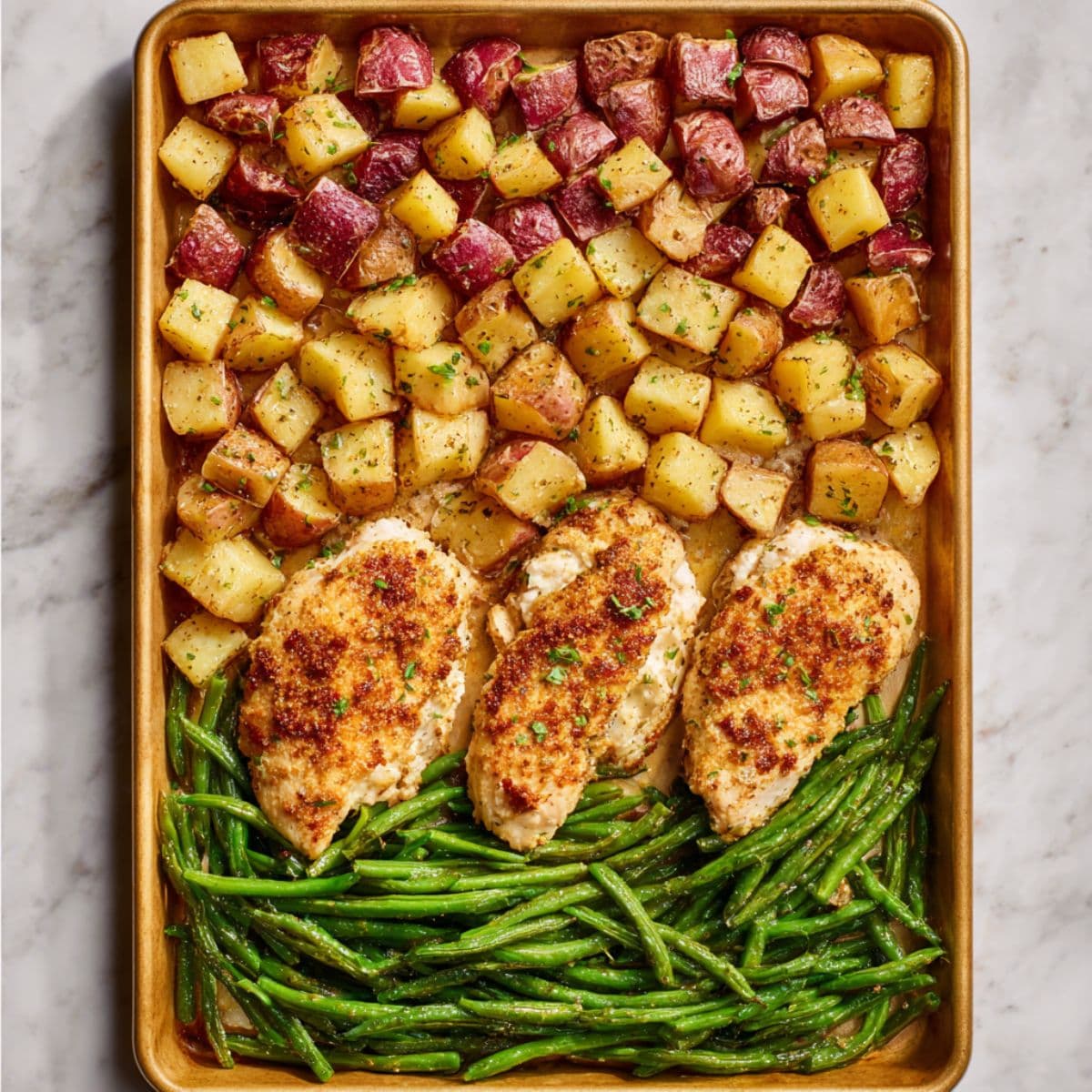 Curated visual reference: Visual Reference: Parmesan Crusted Chicken Sheet Pan Dinner 45 Minutes