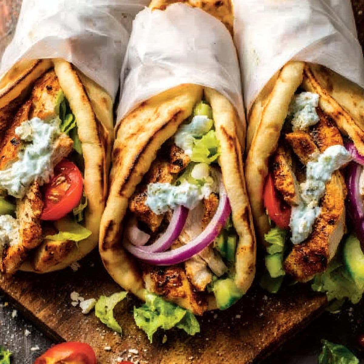 Greek Chicken Gyros