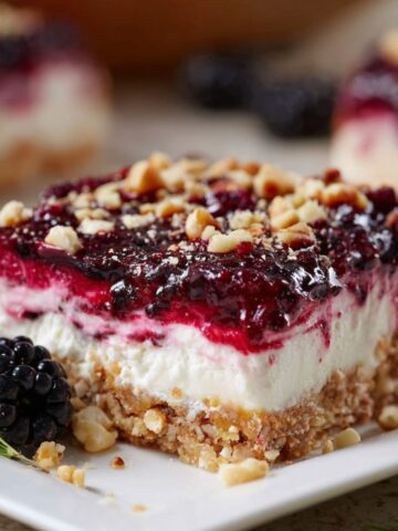blackberry pretzel dessert