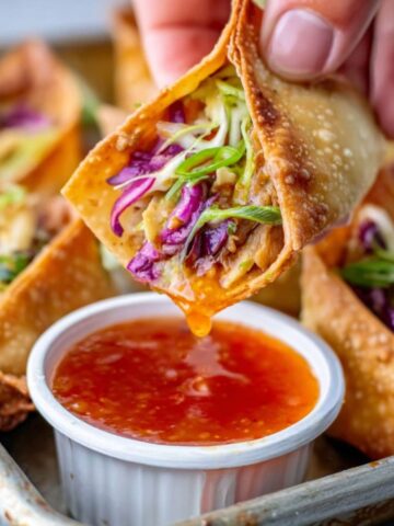 chicken wonton tacos