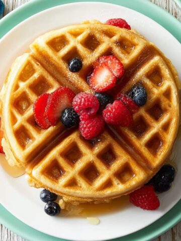 fluffy Belgian waffles